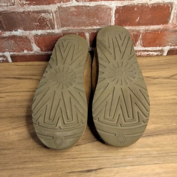 UGG Tasman Slippers Womens Size 9 Chestnut Suede Leather Mule Slippers - Picture 6 of 6